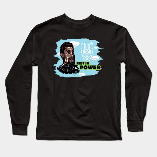 Rest in POWER our King! Long Sleeve T-Shirt by beetoons